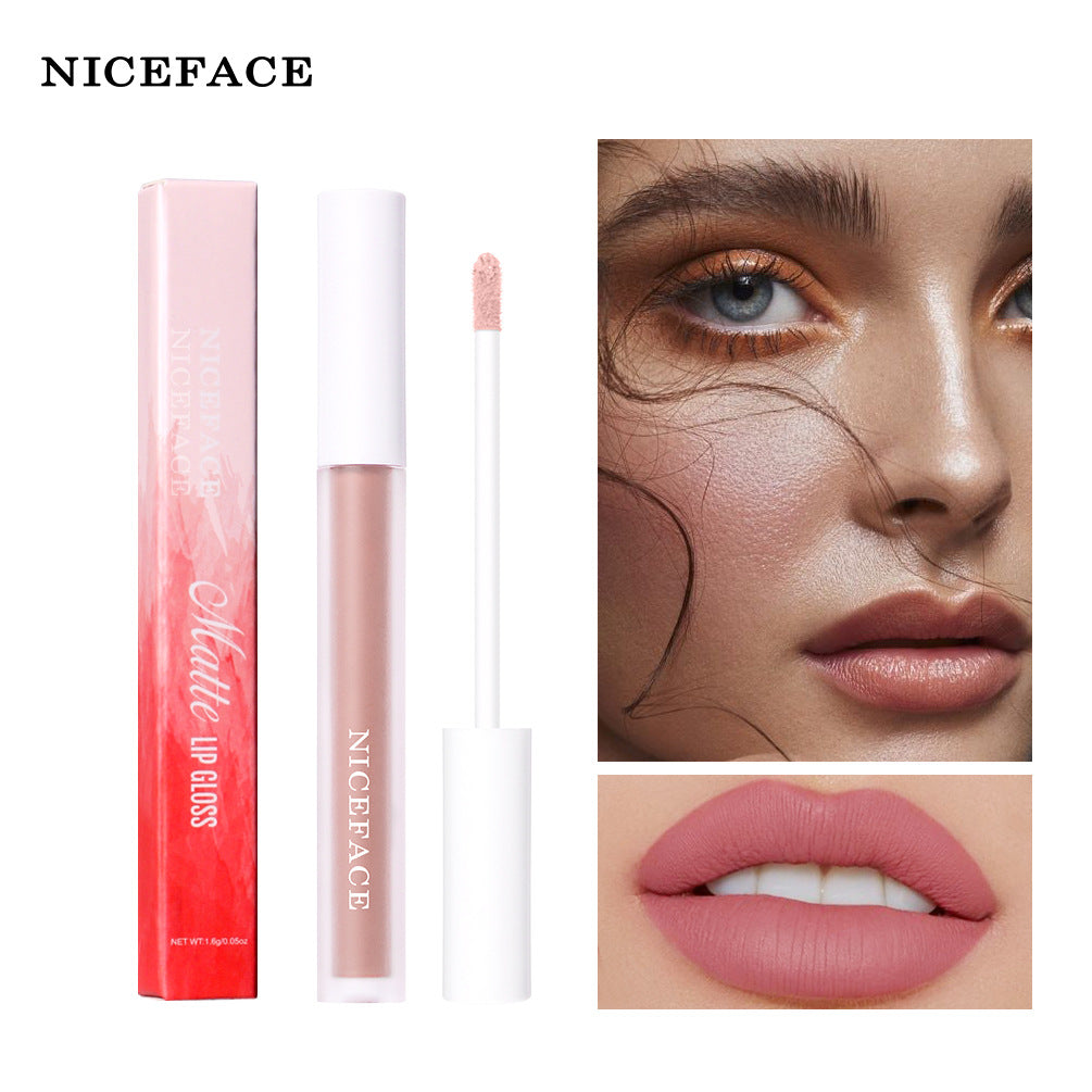 NiceFace Velvet Matte Liquid Lipstick – 12-Shade Non-Transfer Lip Glaze Collection
