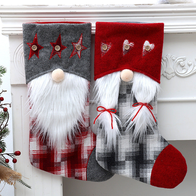 Rudolf Christmas Stocking Gift Bag – Candy & Treat Sack (2 Styles)