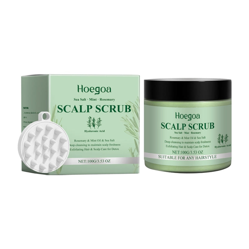 Hoegoa Luxury Rosemary Scalp Scrub – Peppermint & Hyaluronic Acid Deep-Cleansing Scalp Treatment