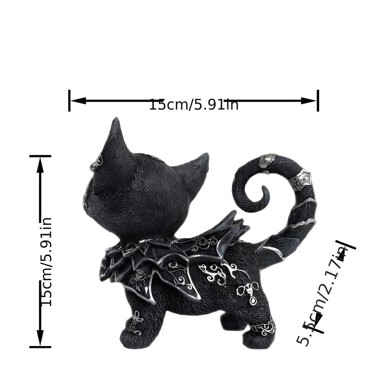 Cute Black Cat Resin Figurine – Home Decor Shelf & Desk Accent