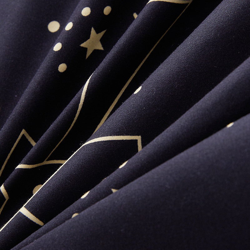 Star Print Microfiber Bedding Set