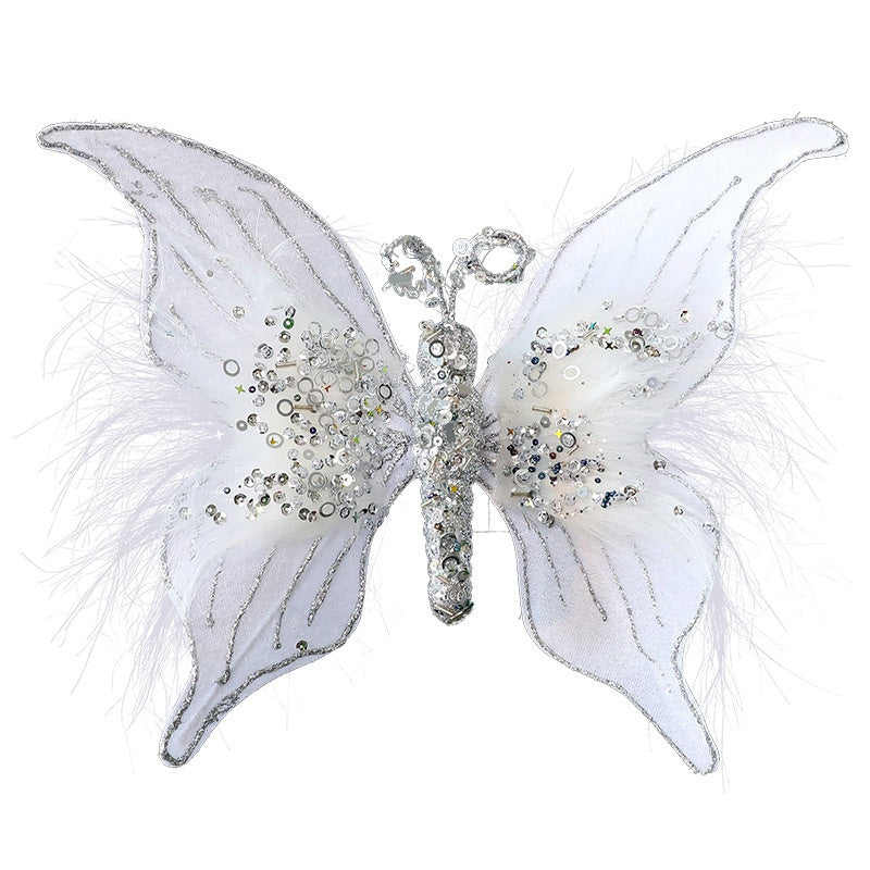 Christmas Velvet Butterfly Decorations – DIY Tree & Scene Decor (30cm)