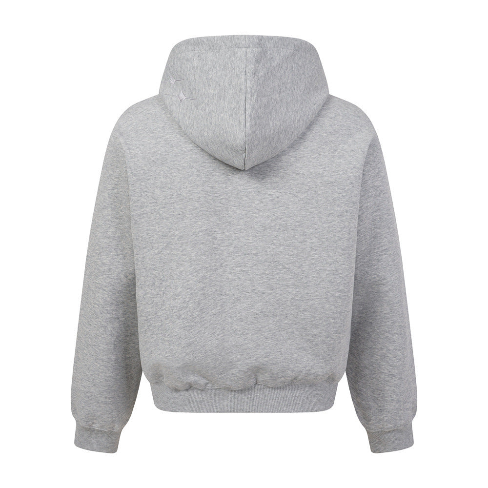 Men's Oversized Embroidered Hoodie | Street Style Cotton Blend