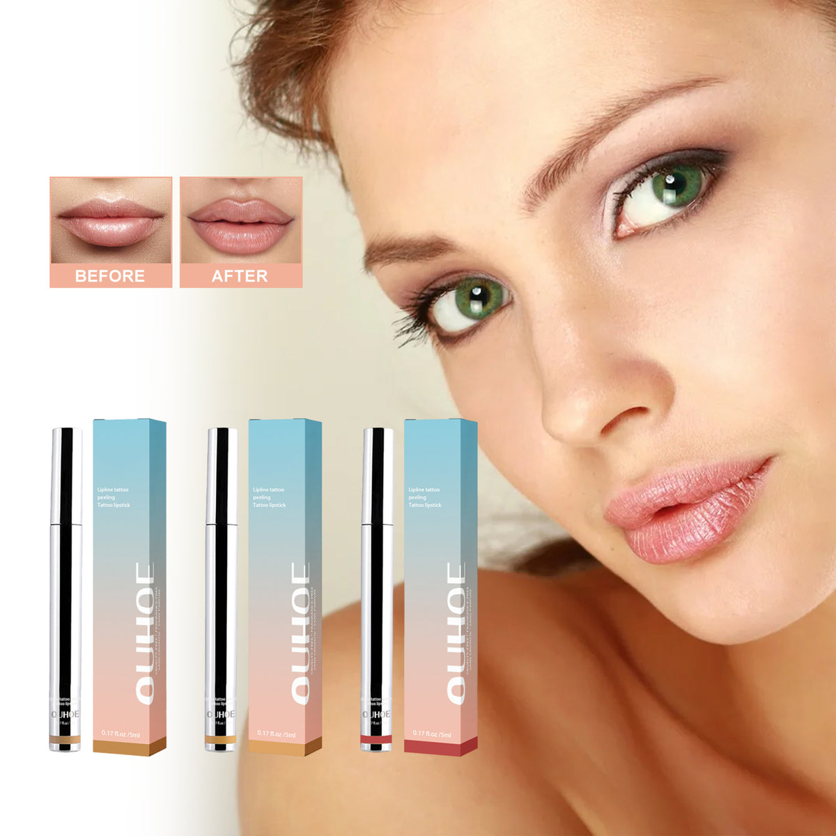 Luxury Peel Lip Liner – Hyaluronic Acid & Vitamin E Plumping Lip Mask in 3 Shades