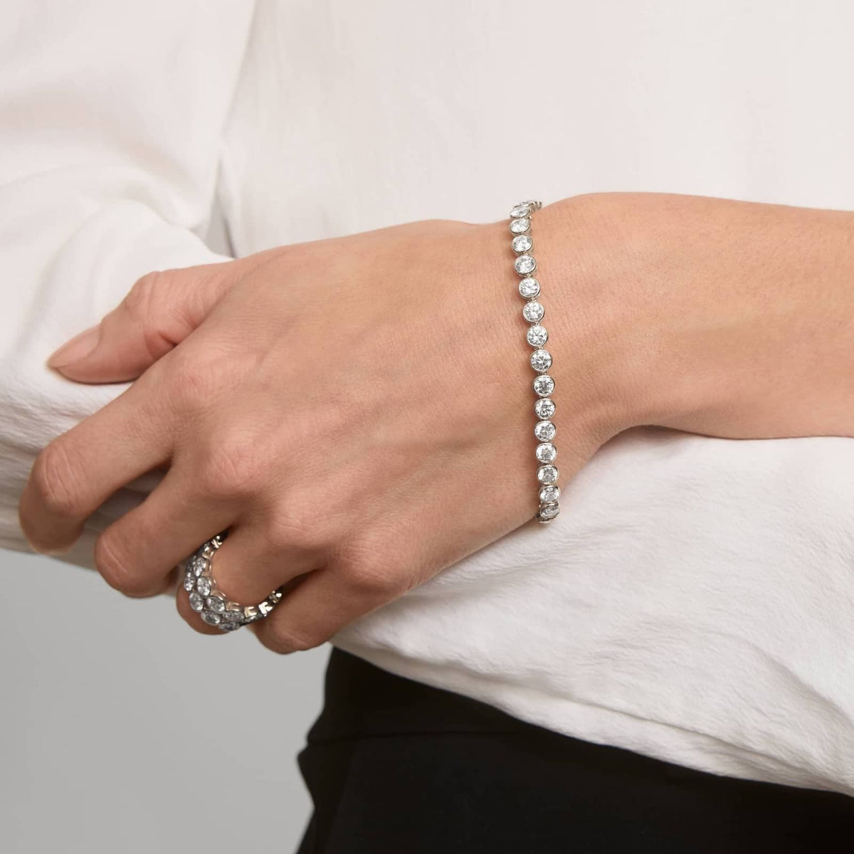 Gold Court | Moissanite Tennis Bracelet