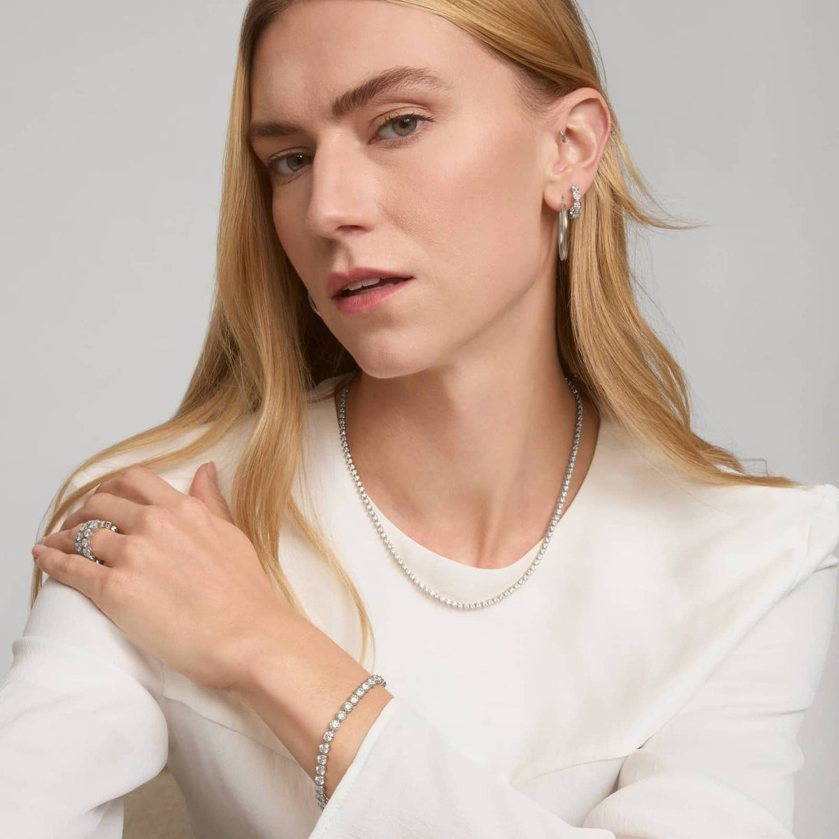 Gold Court | Bracelet tennis en moissanite