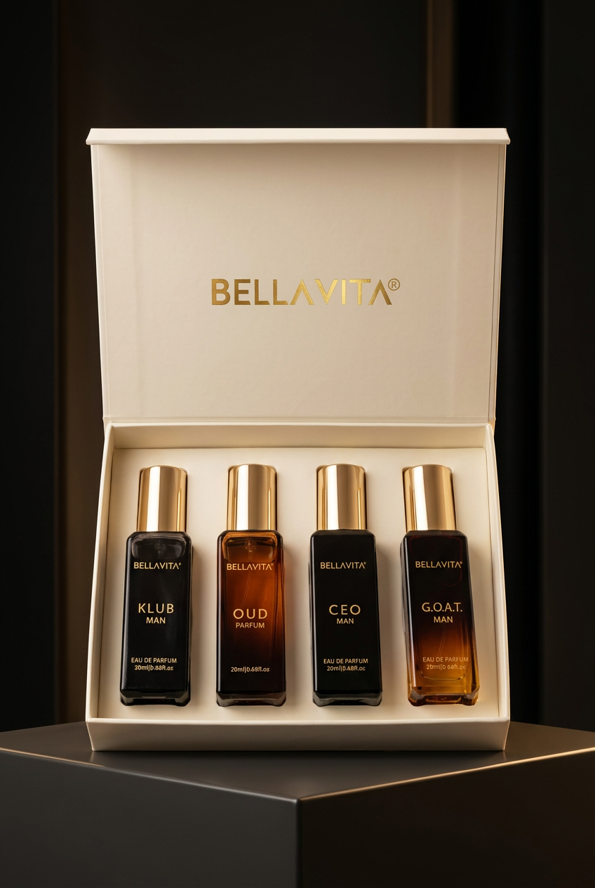 BELLAVITA four-fragrance gift set cinematic hero
