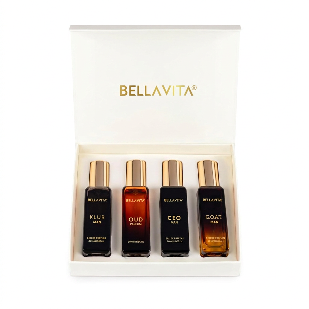 BELLAVITA open gift box on pure white