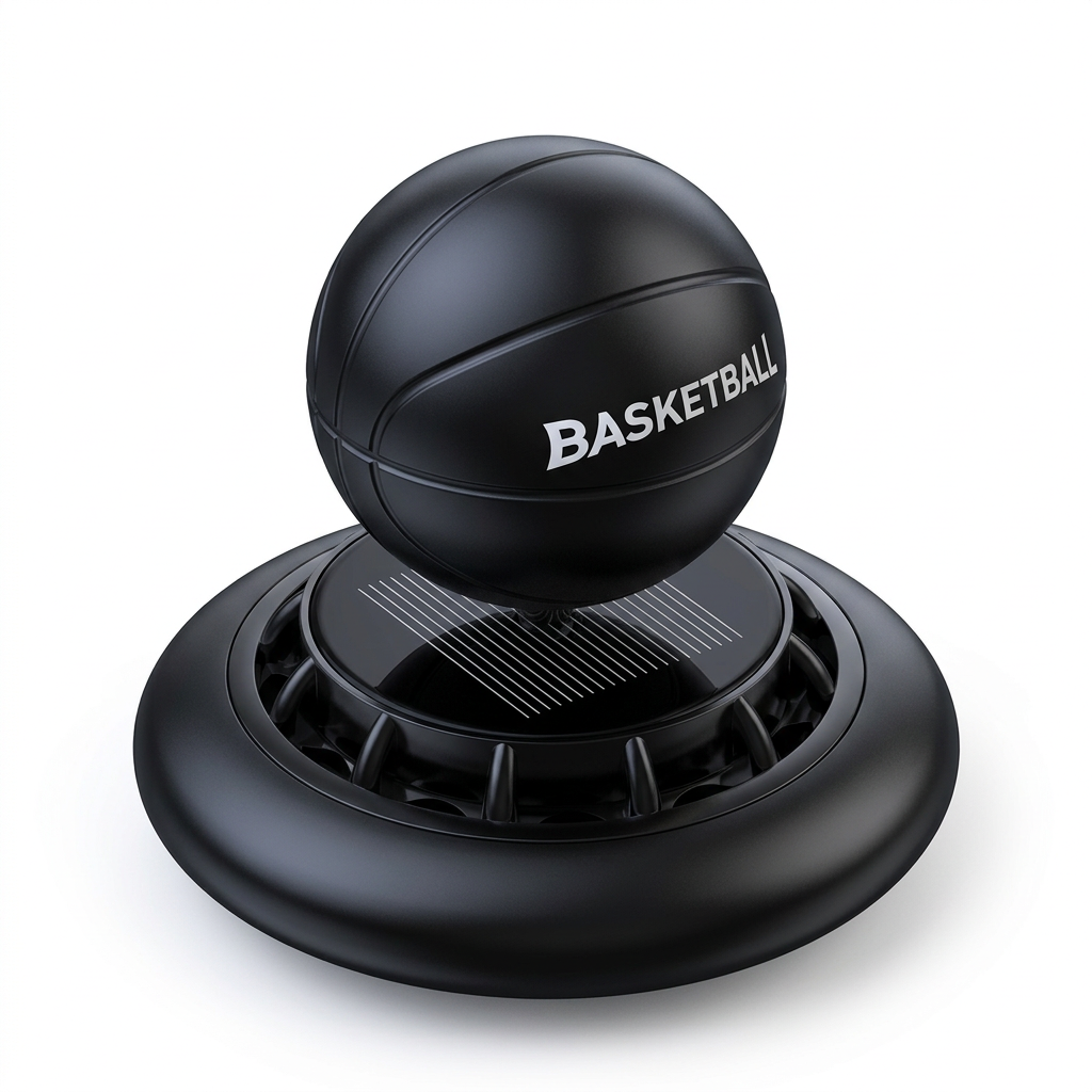 Black basketball car fragrance ornament on white