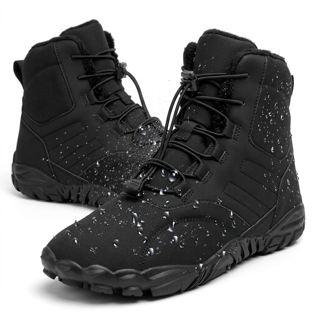 Black boot waterproof