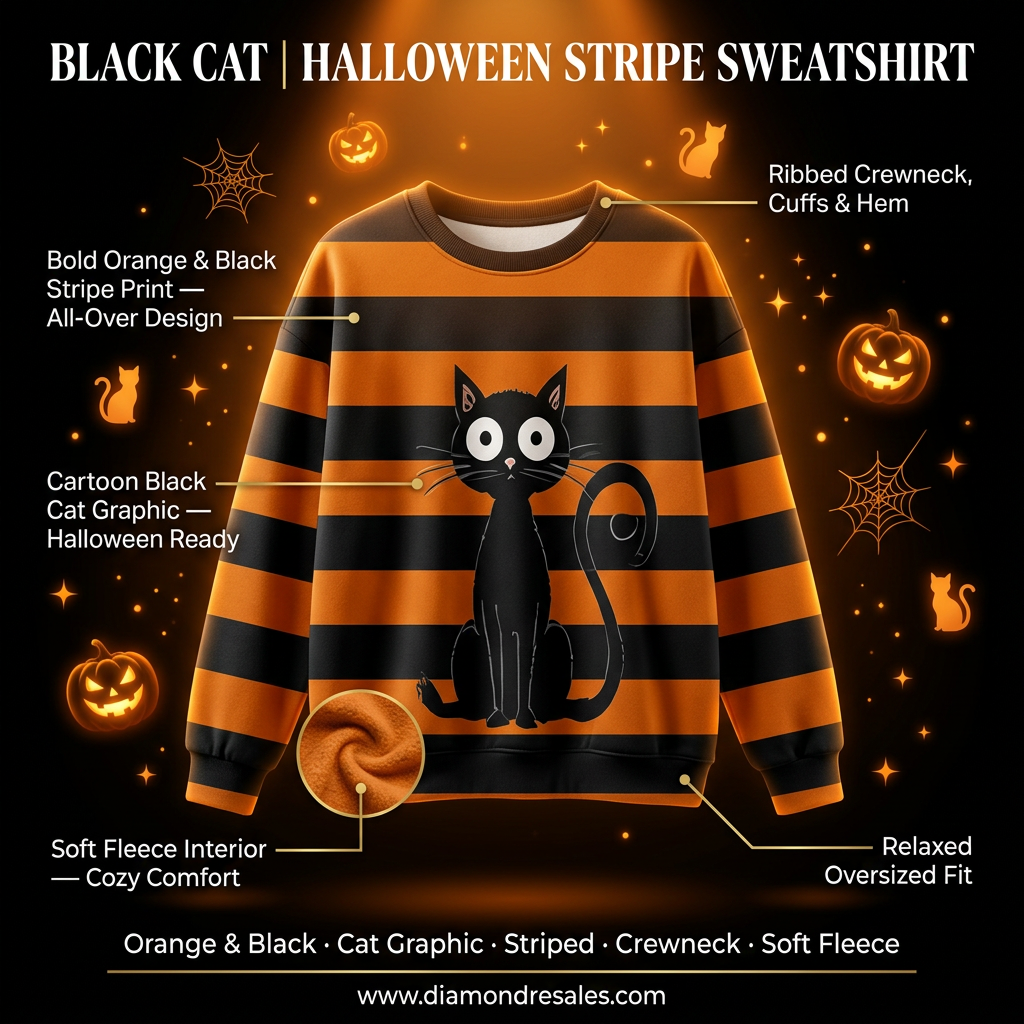 Black Cat Sweatshirt — Branded Callout