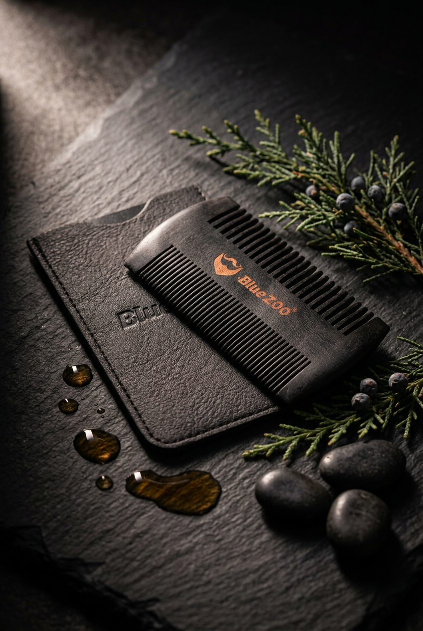 Blue Zoo Beard Comb — Dark Slate Editorial