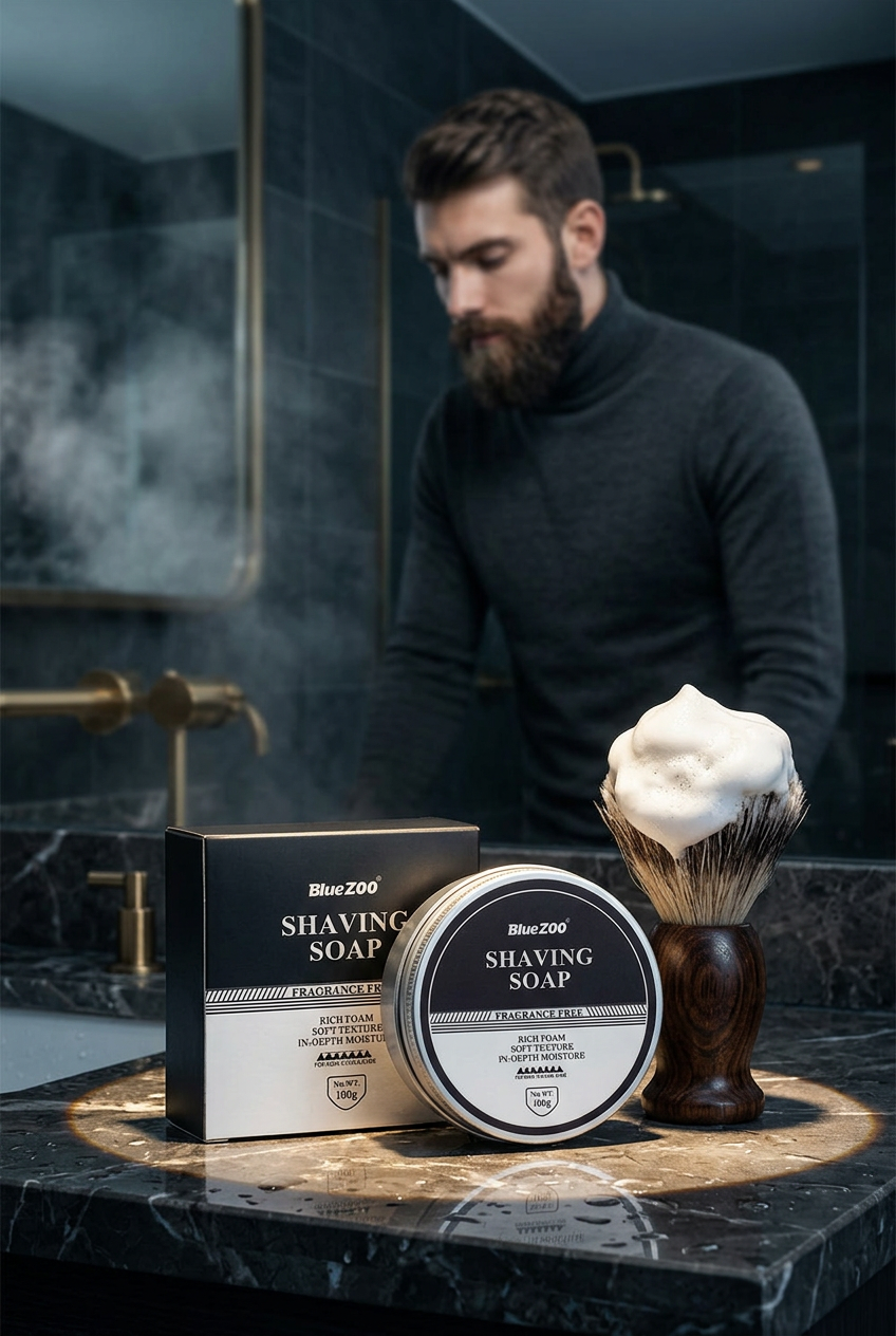 BlueZoo Shaving Soap — Bearded Man Lifestyle Bathroom