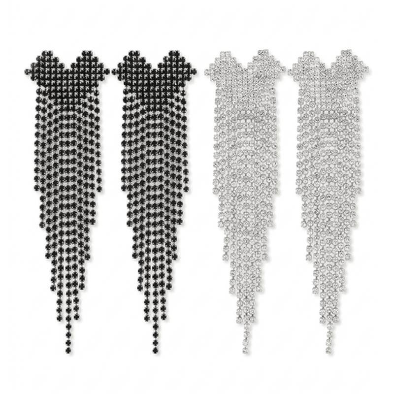 Both earring color options on a white background