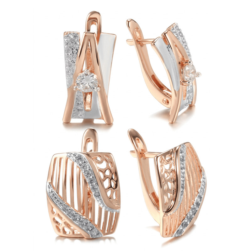 Both earring pairs on a clean white background