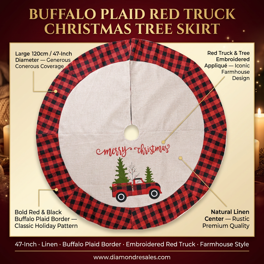 Buffalo Plaid Tree Skirt — Main Branded Graphic