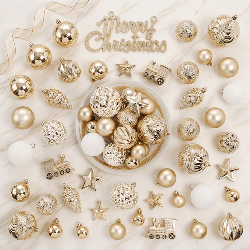 Champagne Ornament Set — GMC Clean Flat Lay