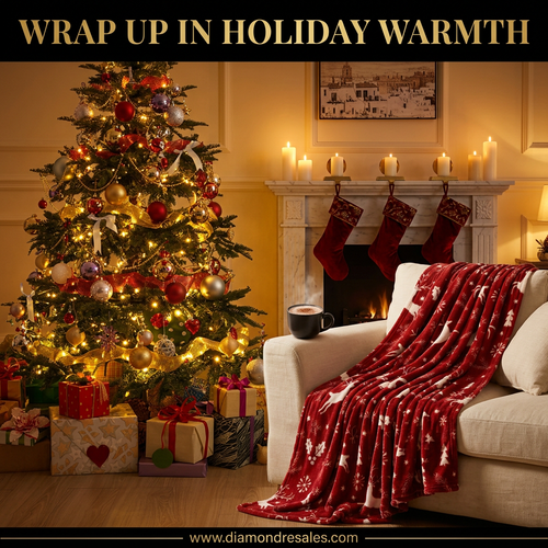 Christmas Fleece Blanket — Lifestyle Scene