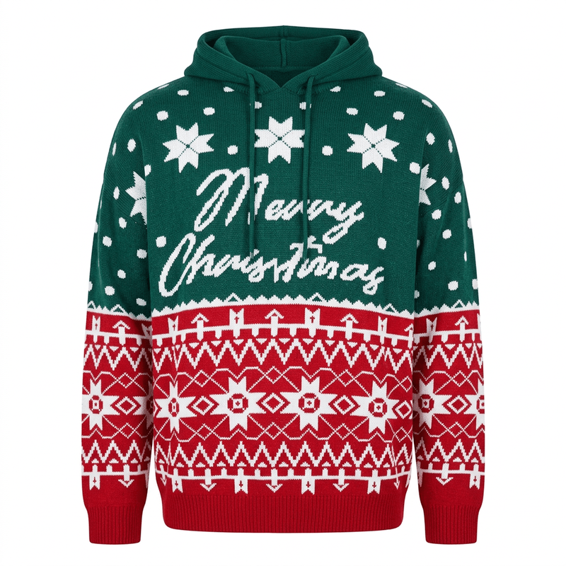 Christmas Jacquard Hoodie — GMC White Background