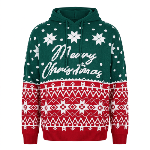 Christmas Jacquard Hoodie — GMC White Background