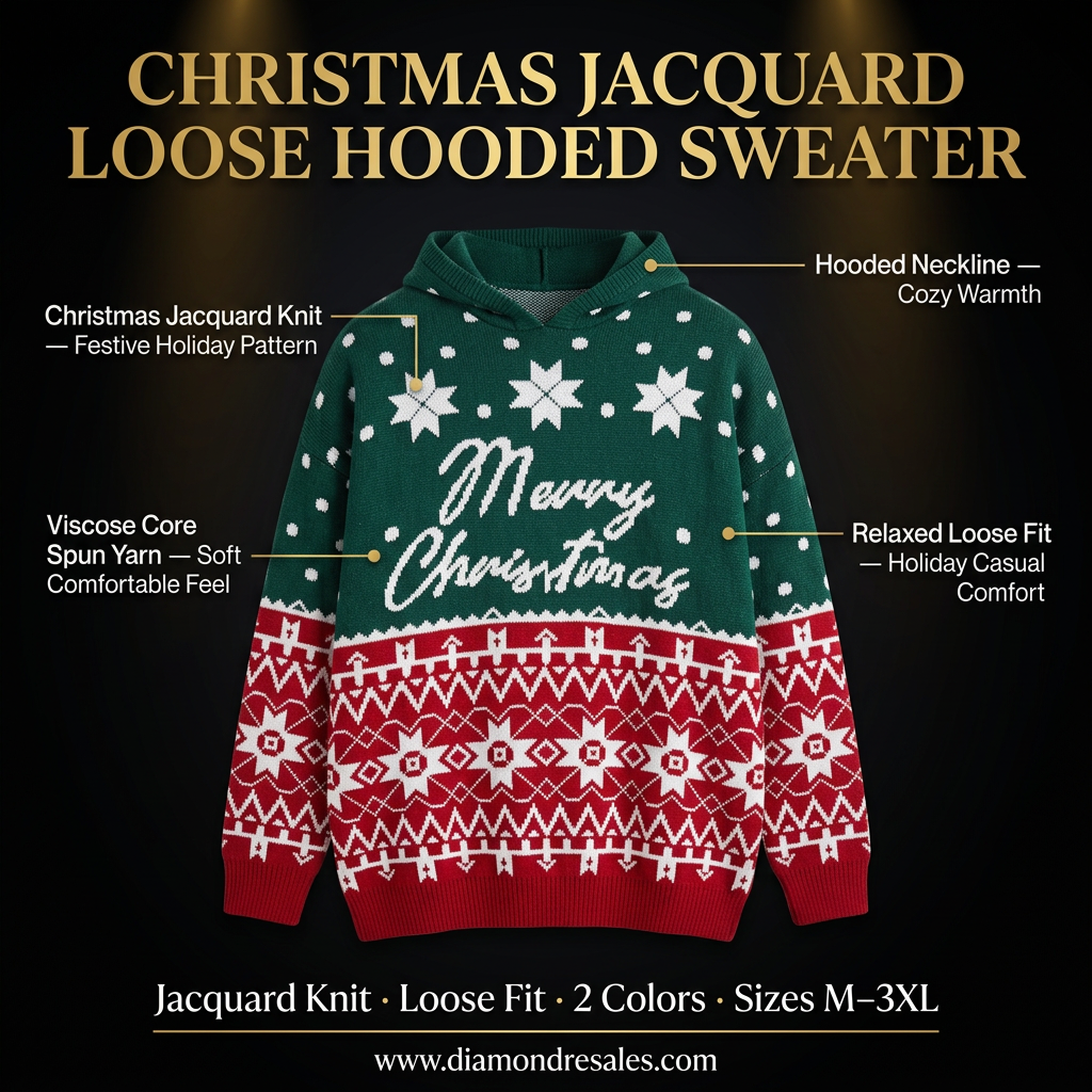 Christmas Jacquard Hoodie — Main Branded Graphic