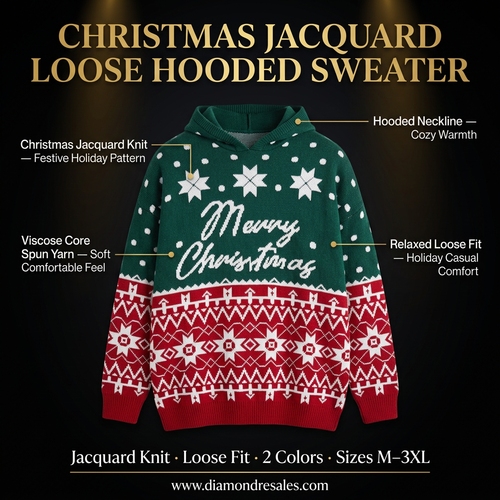 Christmas Jacquard Hoodie — Main Branded Graphic