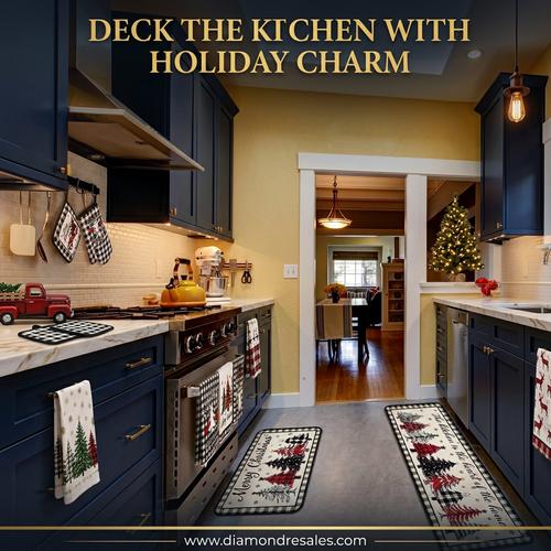Christmas Kitchen Set — Dark Luxury Kitchen Scene