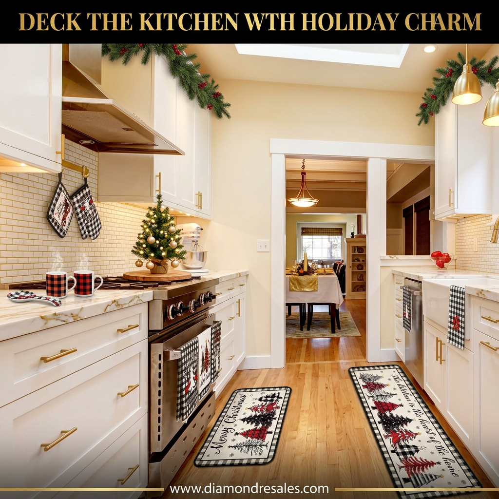 Christmas Kitchen Set — White & Gold Kitchen