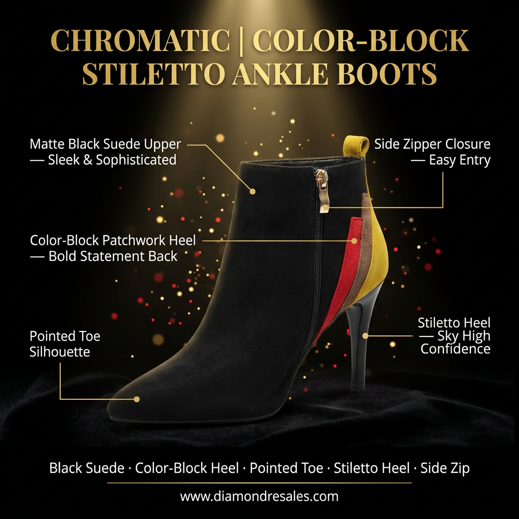 Chromatic Ankle Boots — Branded Callout