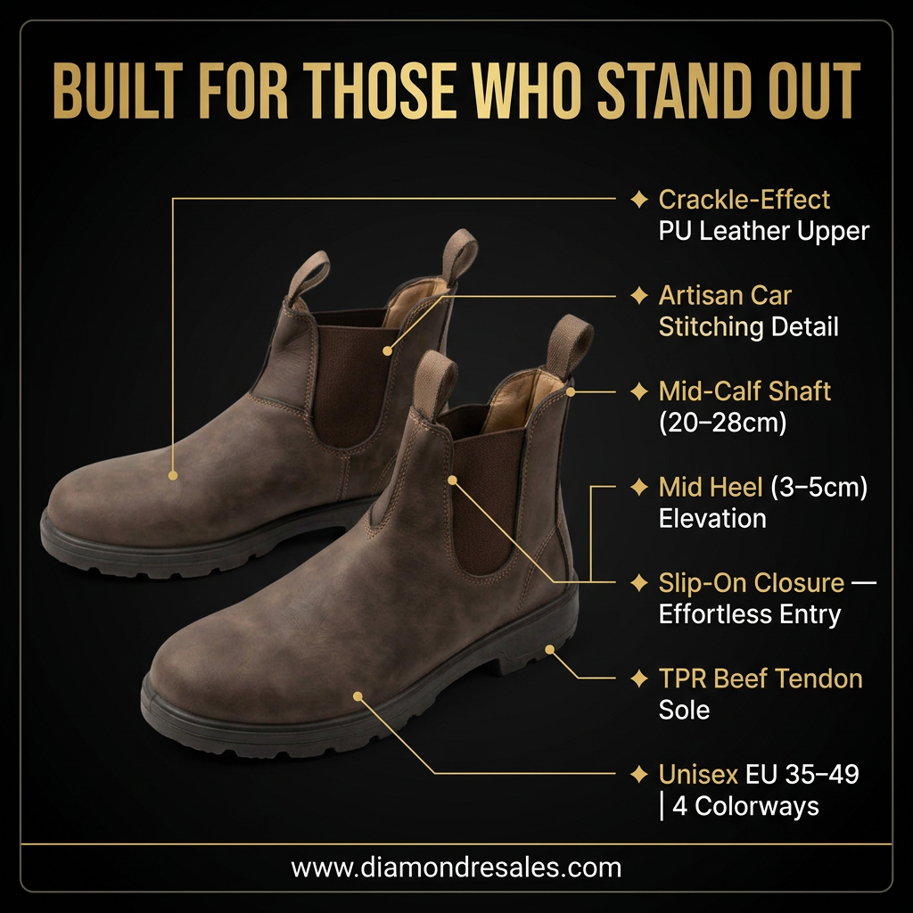 Crackle Boots — Features Callout Graphic