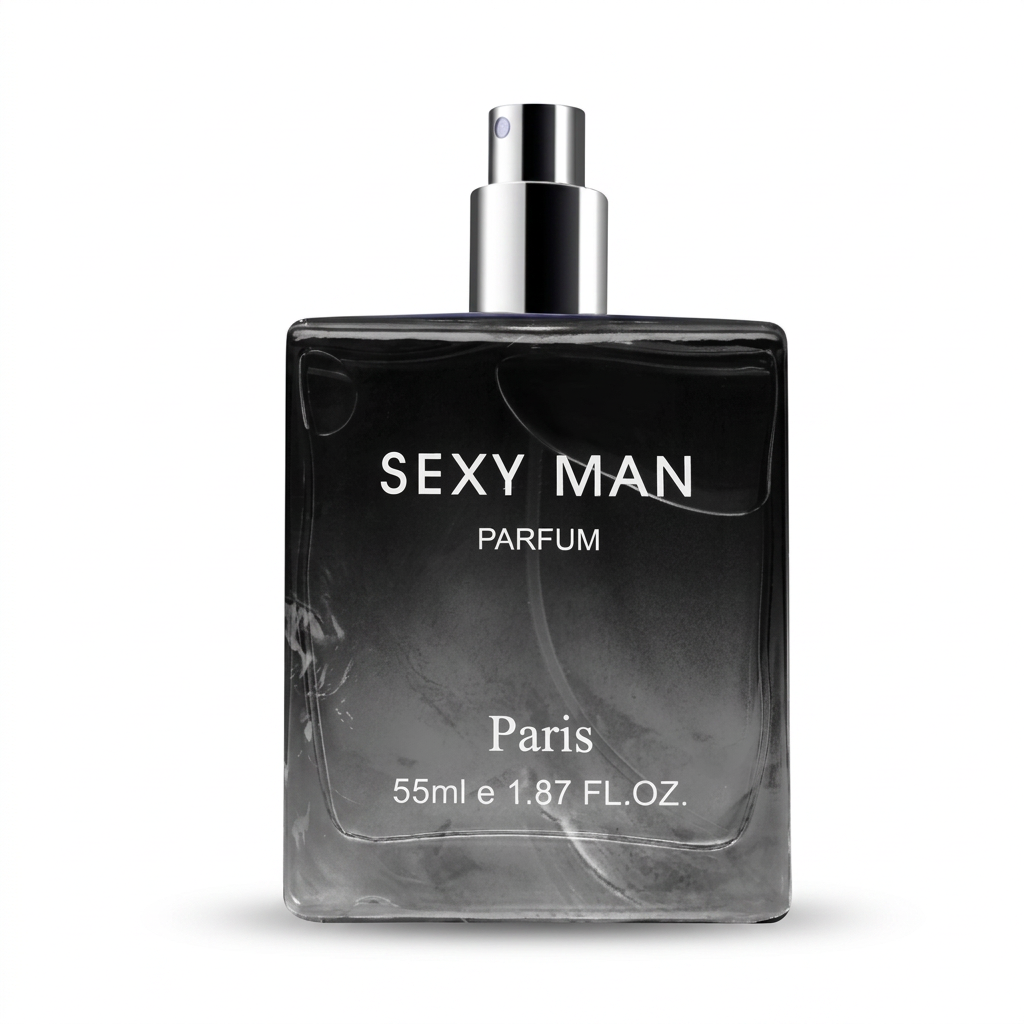 Deep Black cologne on pure white