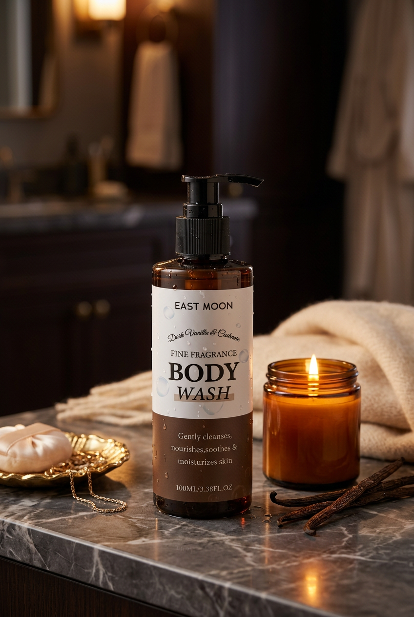East Moon Dark Vanilla & Cashmere — Candlelit Vanity Lifestyle