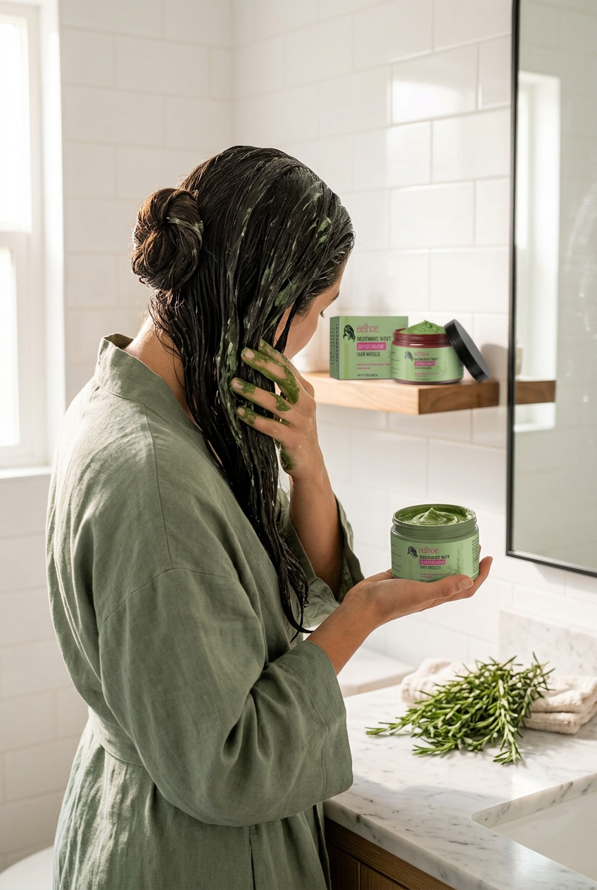 Eelhoe Hair Masque — Application Lifestyle