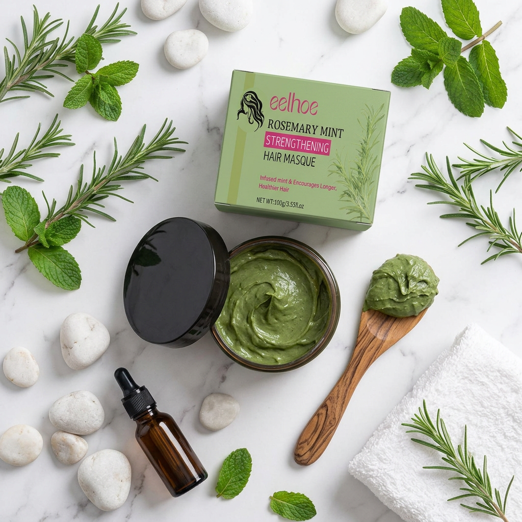 Eelhoe Hair Masque — Botanical Flat Lay