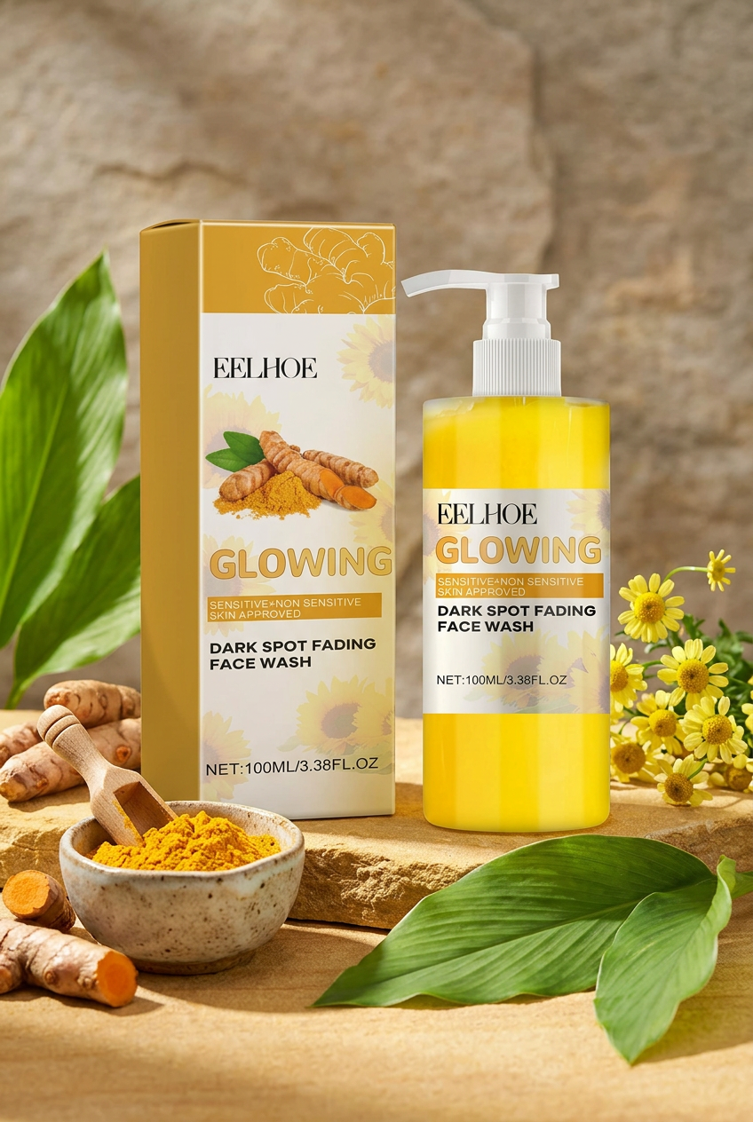 EELHOE Turmeric Face Wash — Golden Stone Botanical Studio Shot