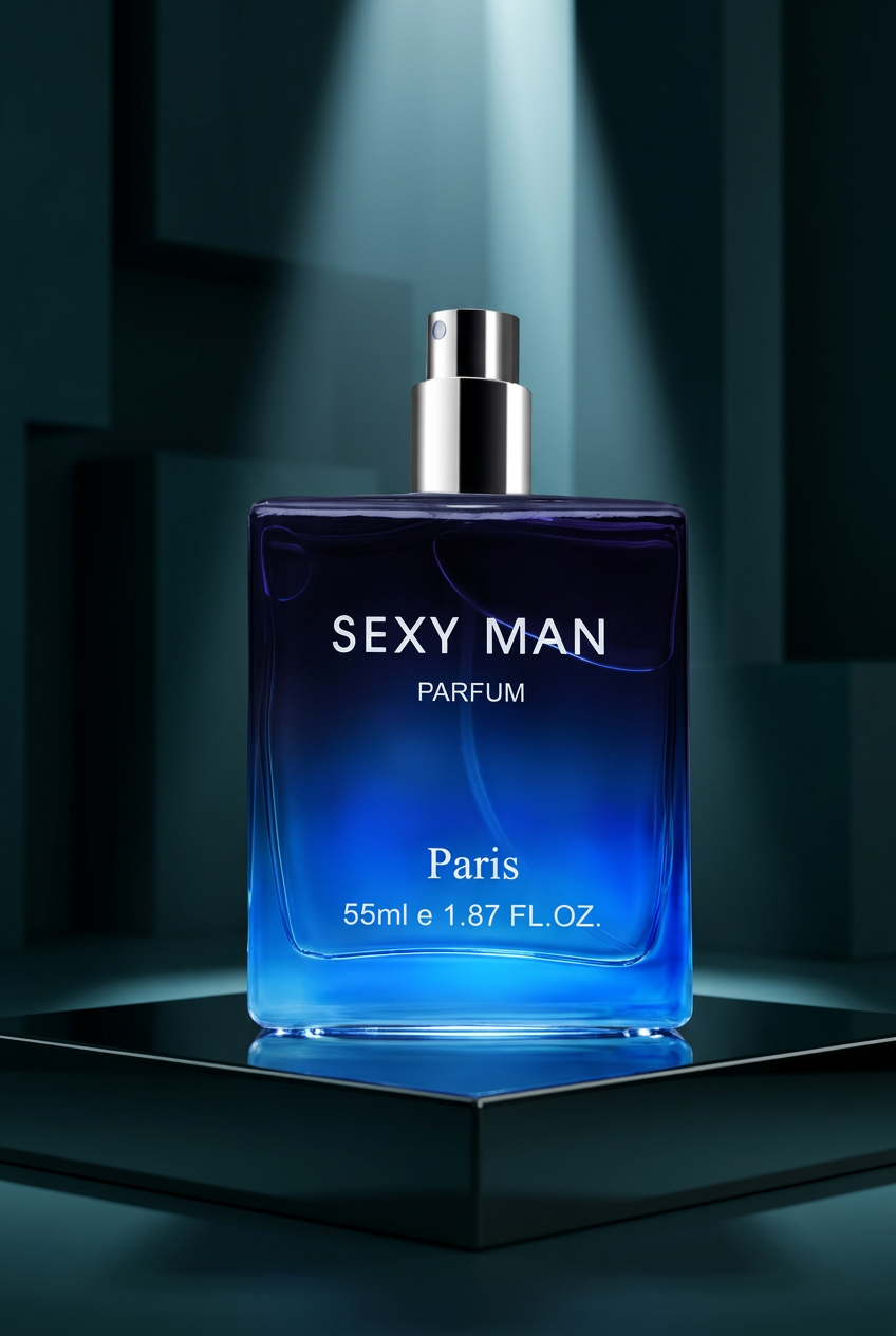 Elegant Blue cologne cinematic hero