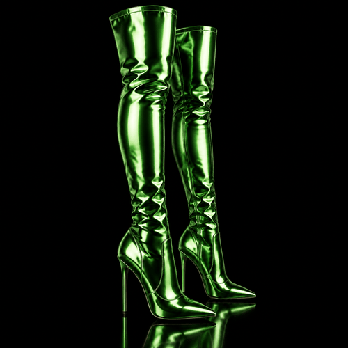 Envy Metallic Light Green Boots