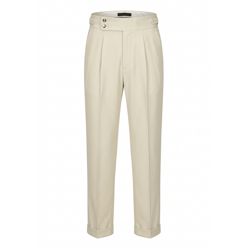 GentleLad Italian Style Straight-Leg Trousers – White Background, No Model