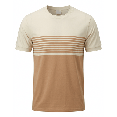 GentleLad Striped Crew-Neck Shirt – White Background, No Model