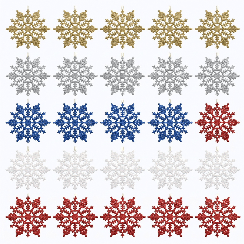 Glitter Snowflakes — GMC Clean Flat Lay