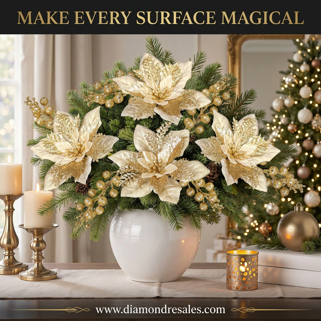 Gold Poinsettia Set — Lifestyle Scene