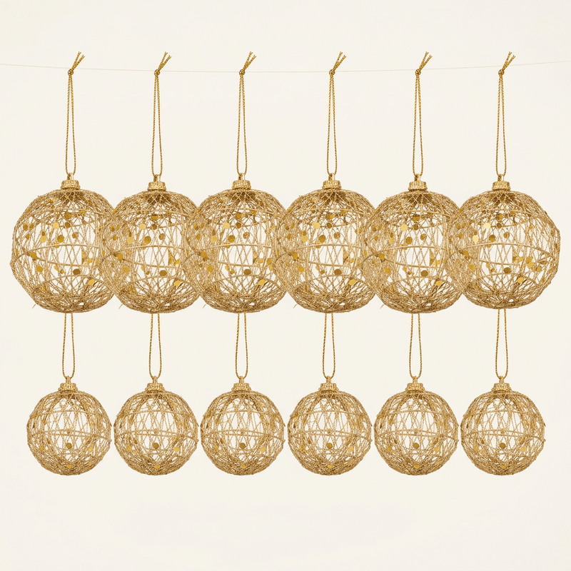 Gold Wire Mesh Ornaments — GMC Clean Shot
