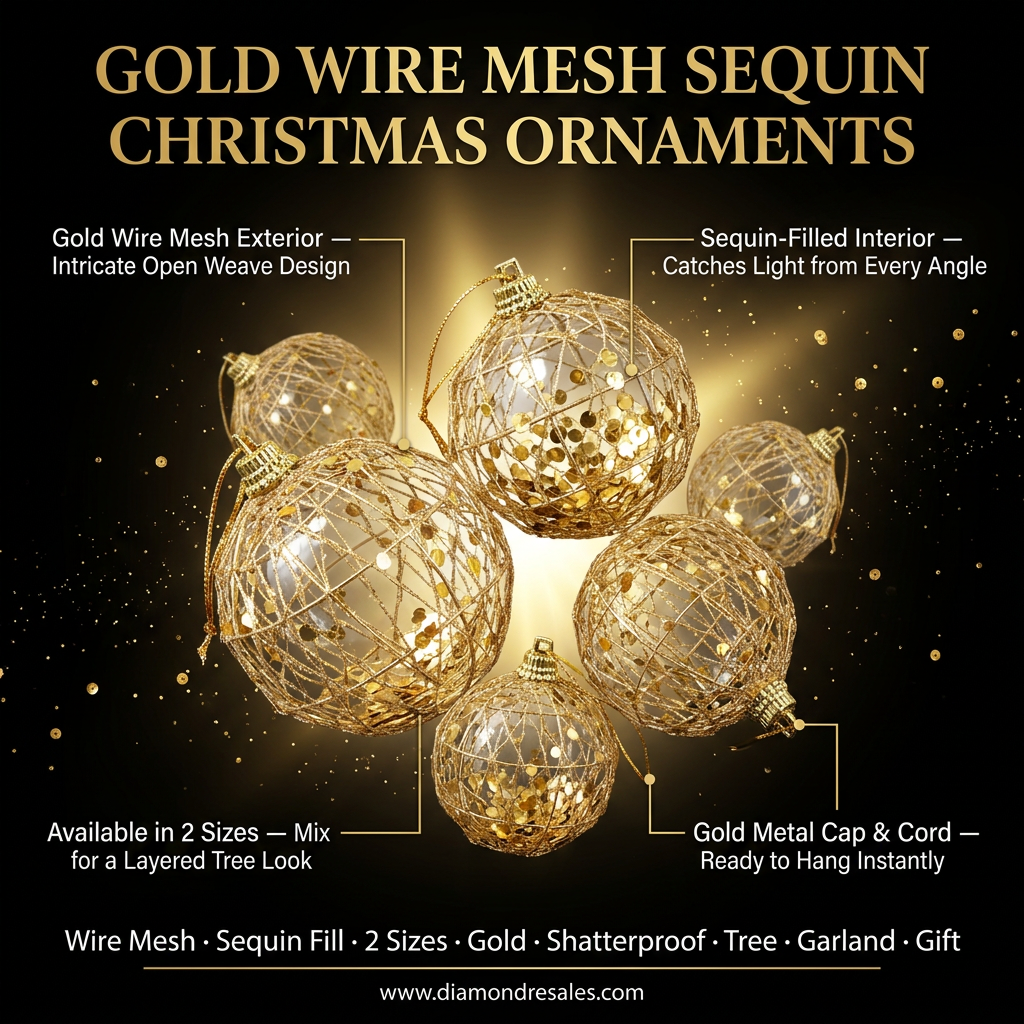 Gold Wire Mesh Ornaments — Main Branded Graphic
