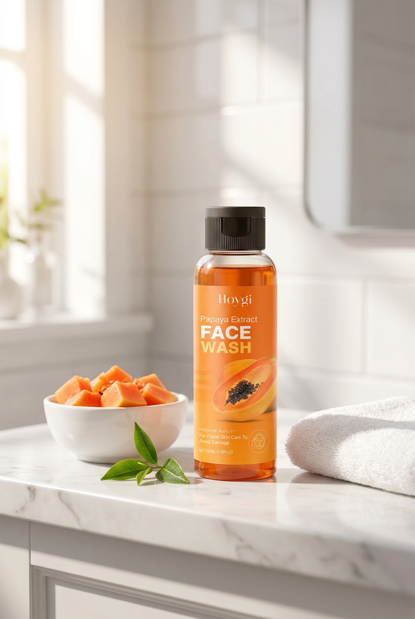 Hoygi Papaya Face Wash — Bright Vanity Lifestyle Shot