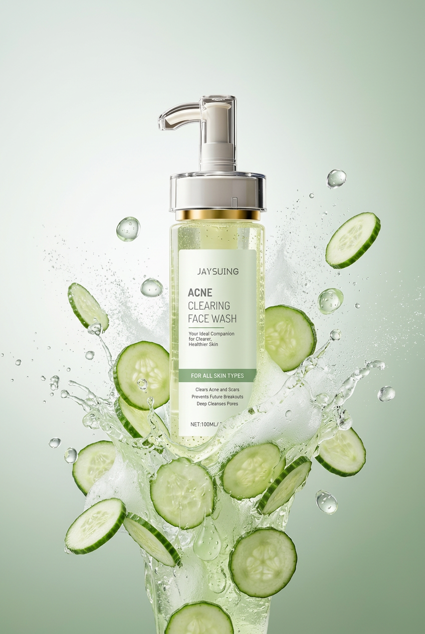 Jaysuing Acne Clearing Face Wash — Green Gel Splash Campaign