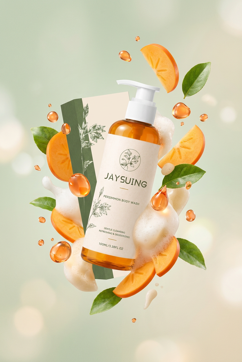 Jaysuing Persimmon Body Wash — Botanical Persimmon Splash Campaign