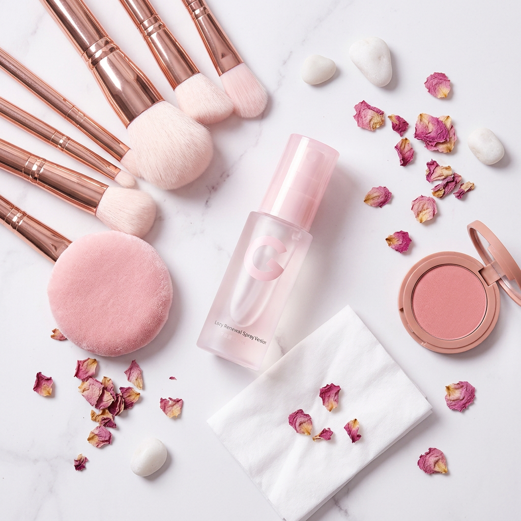 Lazy Renewal — Pink Beauty Flat Lay
