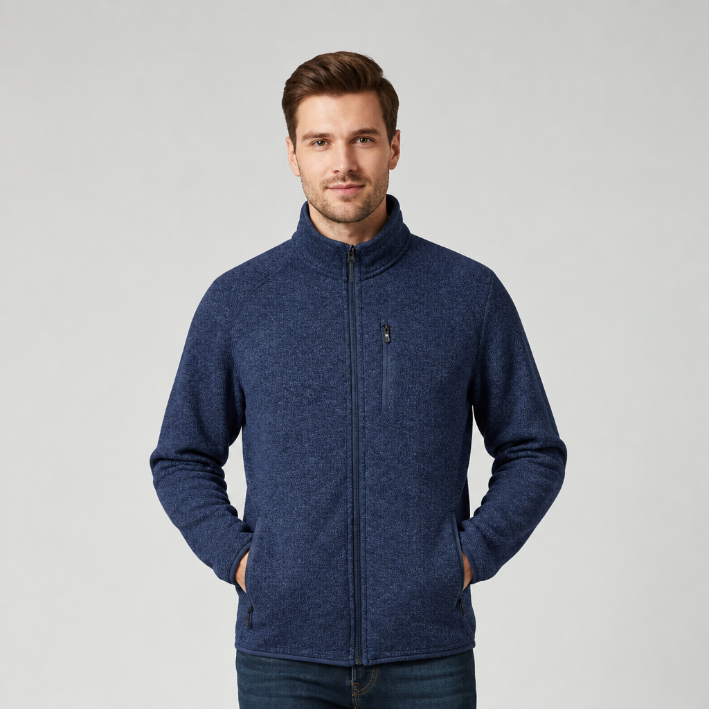 Navy Blue Fleece Jacket