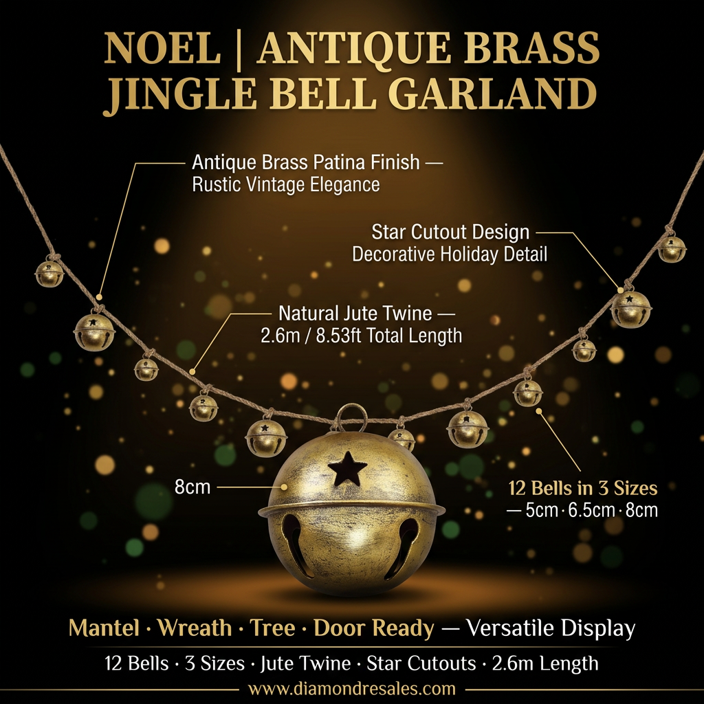 Noel Jingle Bell Garland — Branded Callout