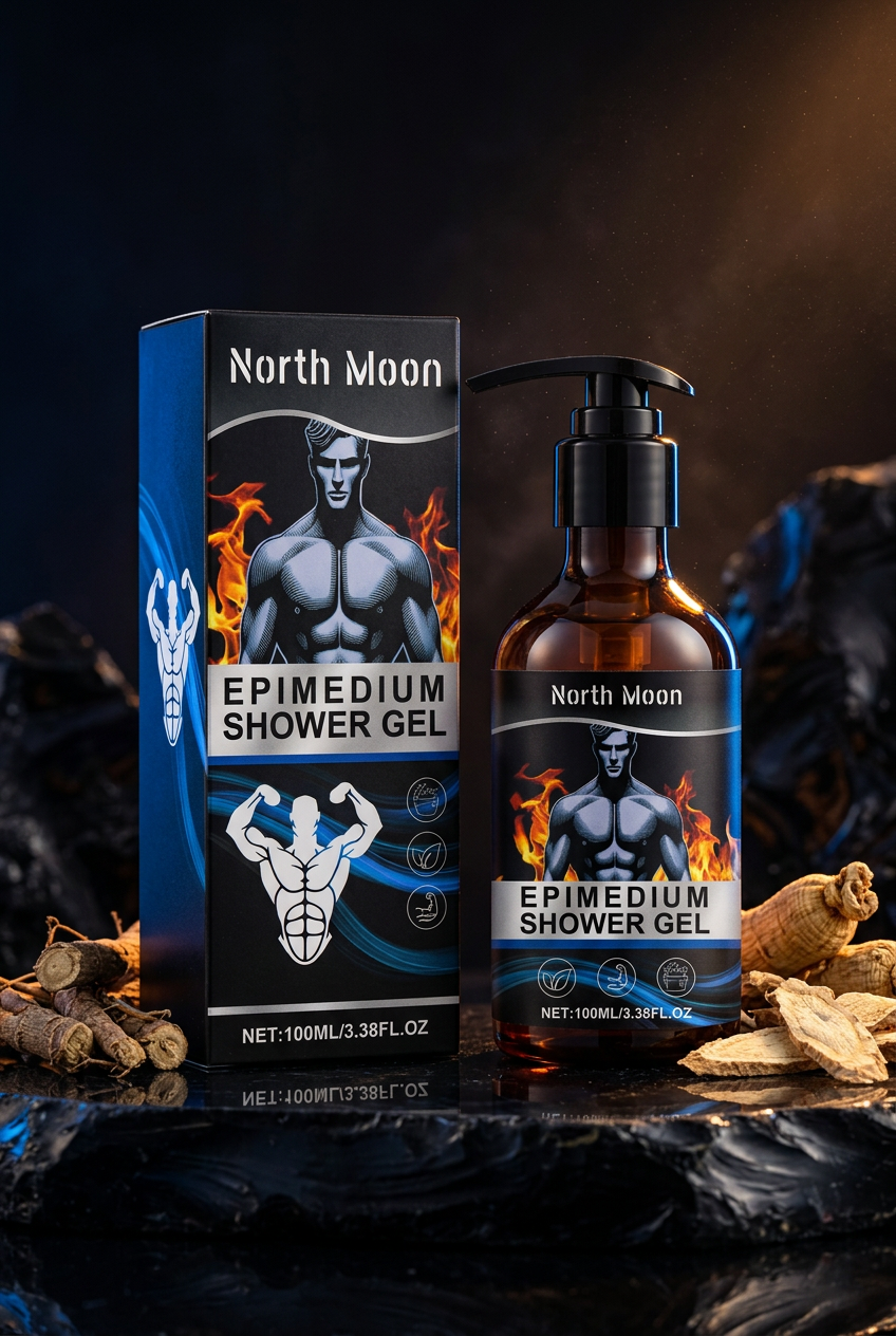 North Moon Epimedium Shower Gel — Obsidian Dark Studio Shot